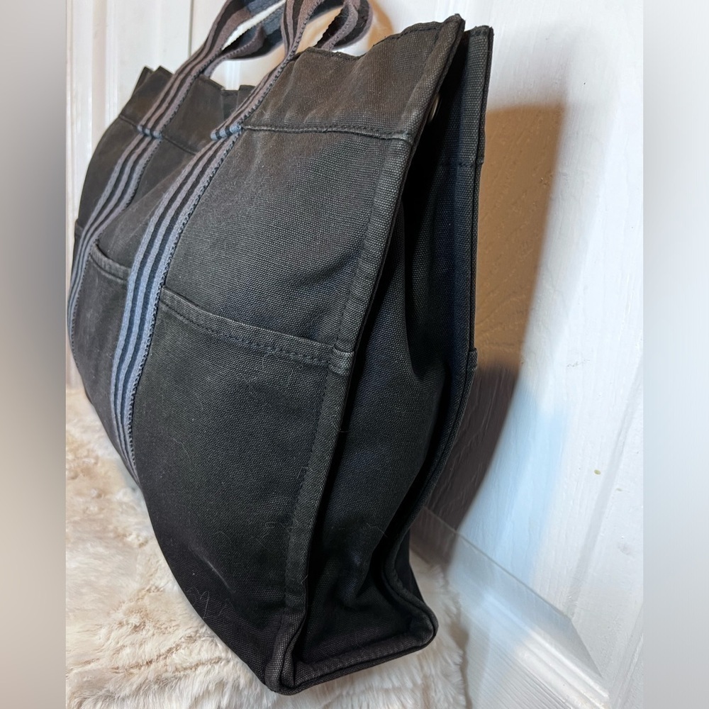 HERMES FOURRE TOUT MM VINTAGE TOTE BAG CANVAS BLACK - Picture 3 of 13